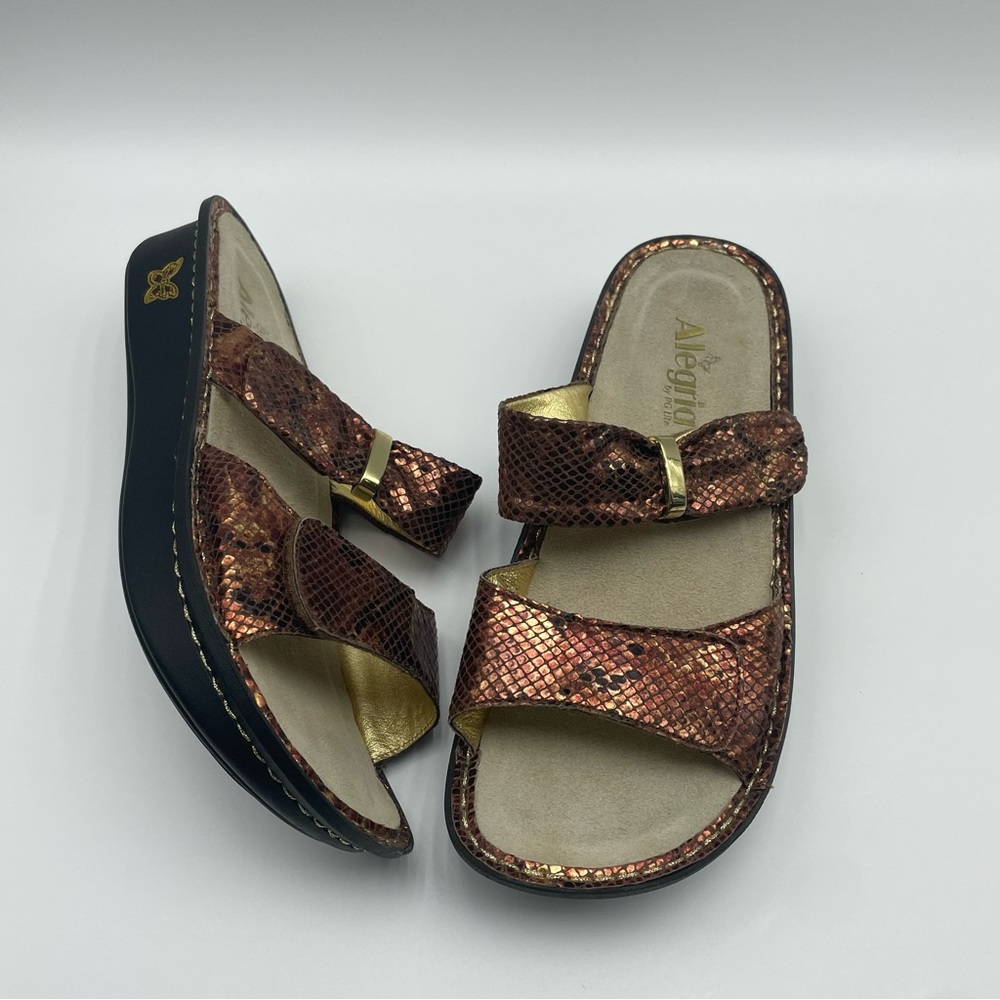 Alegria Karmen Riches Kar-742 Leather Wedge Sandals Size 9 - Picture 3 of 14